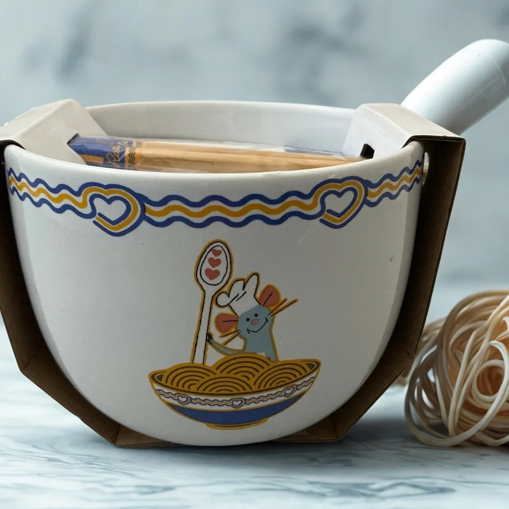 Disney Pixar's Ratatouille Ramen Noodle Bowl With Chopsticks, NEW Brand New - Picture 1 of 6
